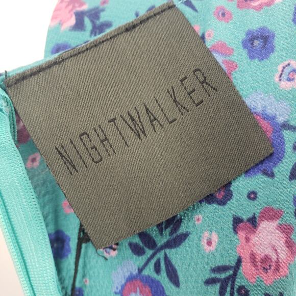 Womens Nightwalker Elsa Mini Dress in Garden Party Blue Floral NWT  Szie Small - Picture 4 of 8